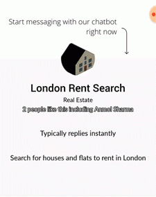 Facebook Chatbot powered by RightMove API: UK Real Estate Broker bot